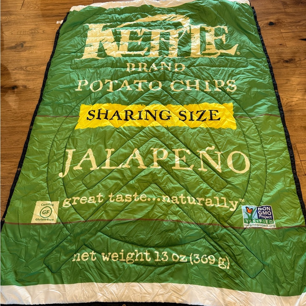 Voited Kettle Chips Recycled Outdoor Camping Pillow Blanket